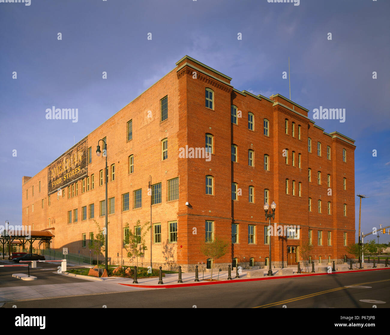 Exterior view of restored warehouse in Ogden, Utah coverted into office