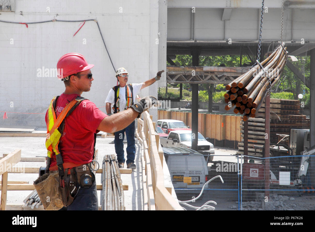 Unloading of rebar hires stock photography and images Alamy