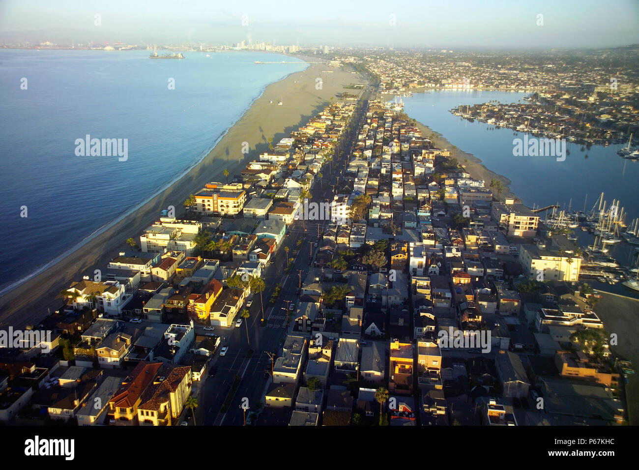 Long Beach, California, USA, aerial view Stock Photo