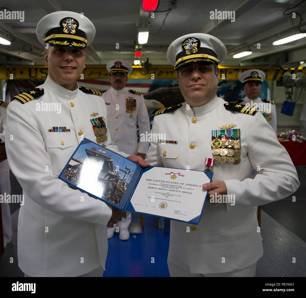 NEWPORT NEWS, Va. (May 13, 2016) --Cmdr. Allan Feenstra, chief engineer ...