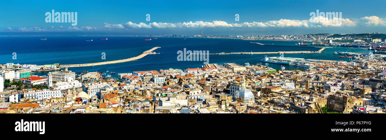Panorama of the city centre of Algiers in Algeria Stock Photo