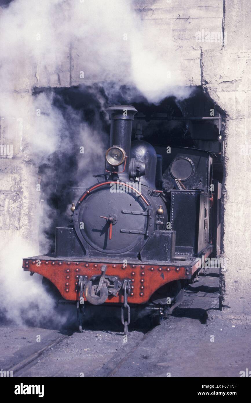 Spain's Sabero Colliey system sported this magnificent meter gauge Sharp Stewart 0-6-0T 'El Esla' built at the company's works  in Great Bridgewater S Stock Photo