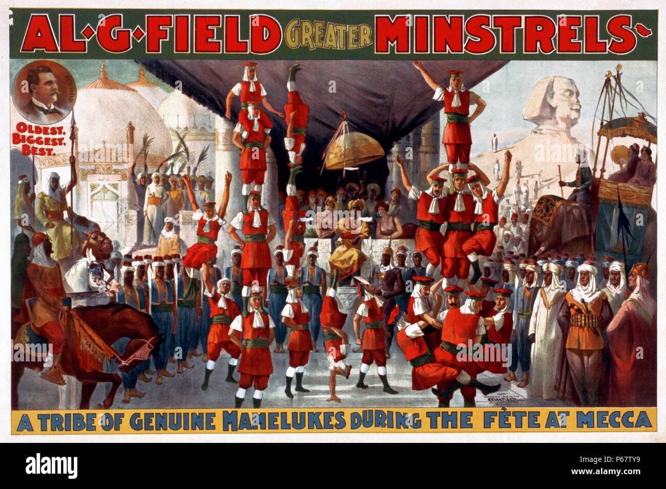 poster for Al. G. Field Greater Minstrels oldest, biggest, best, c1900 Stock Photo