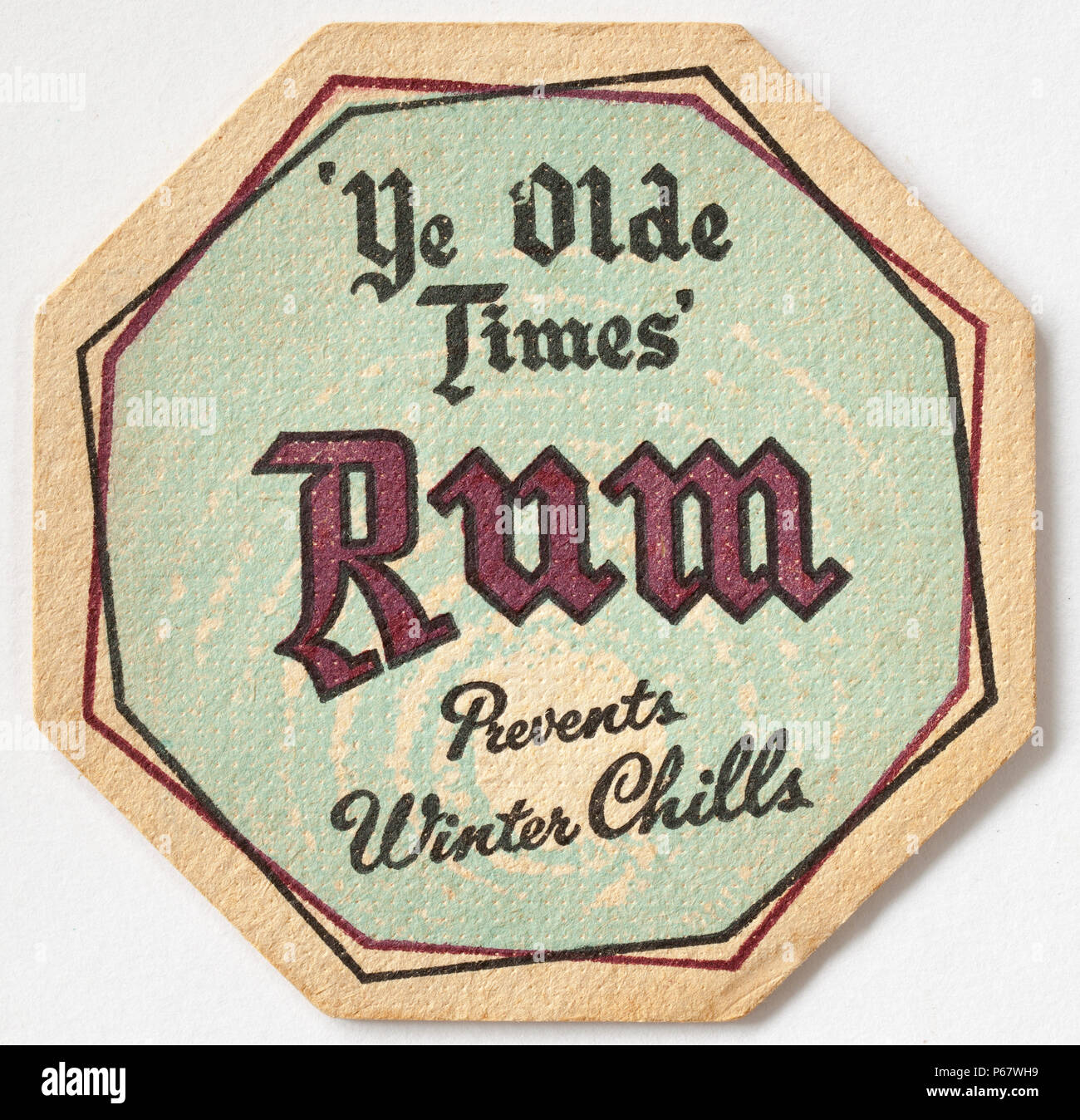 Vintage Pub Beer Mat Advertising Ye Old Times Demerara Rum Stock