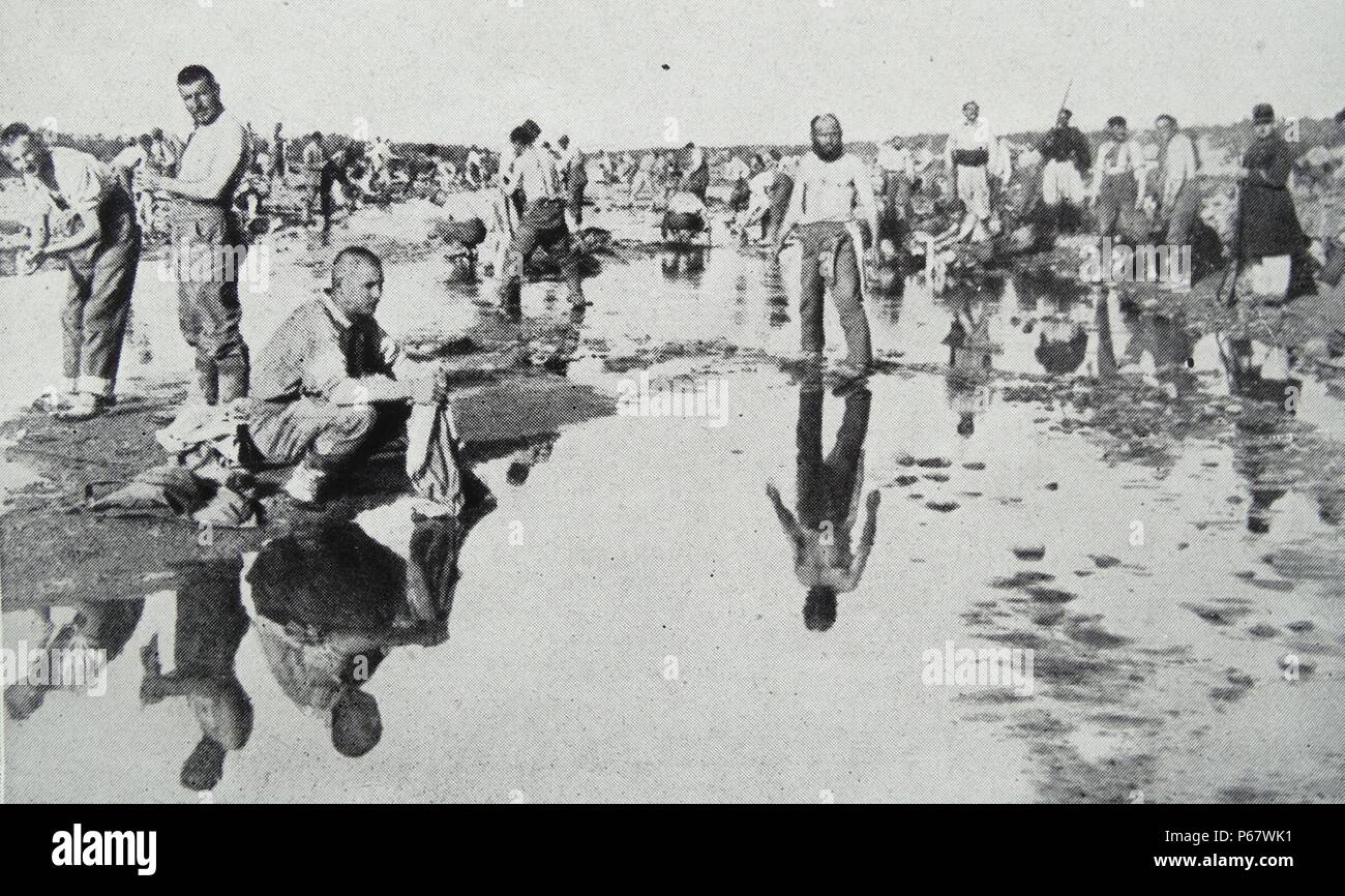 French soldiers near Biskrah, Algeria, during World War One Stock Photo