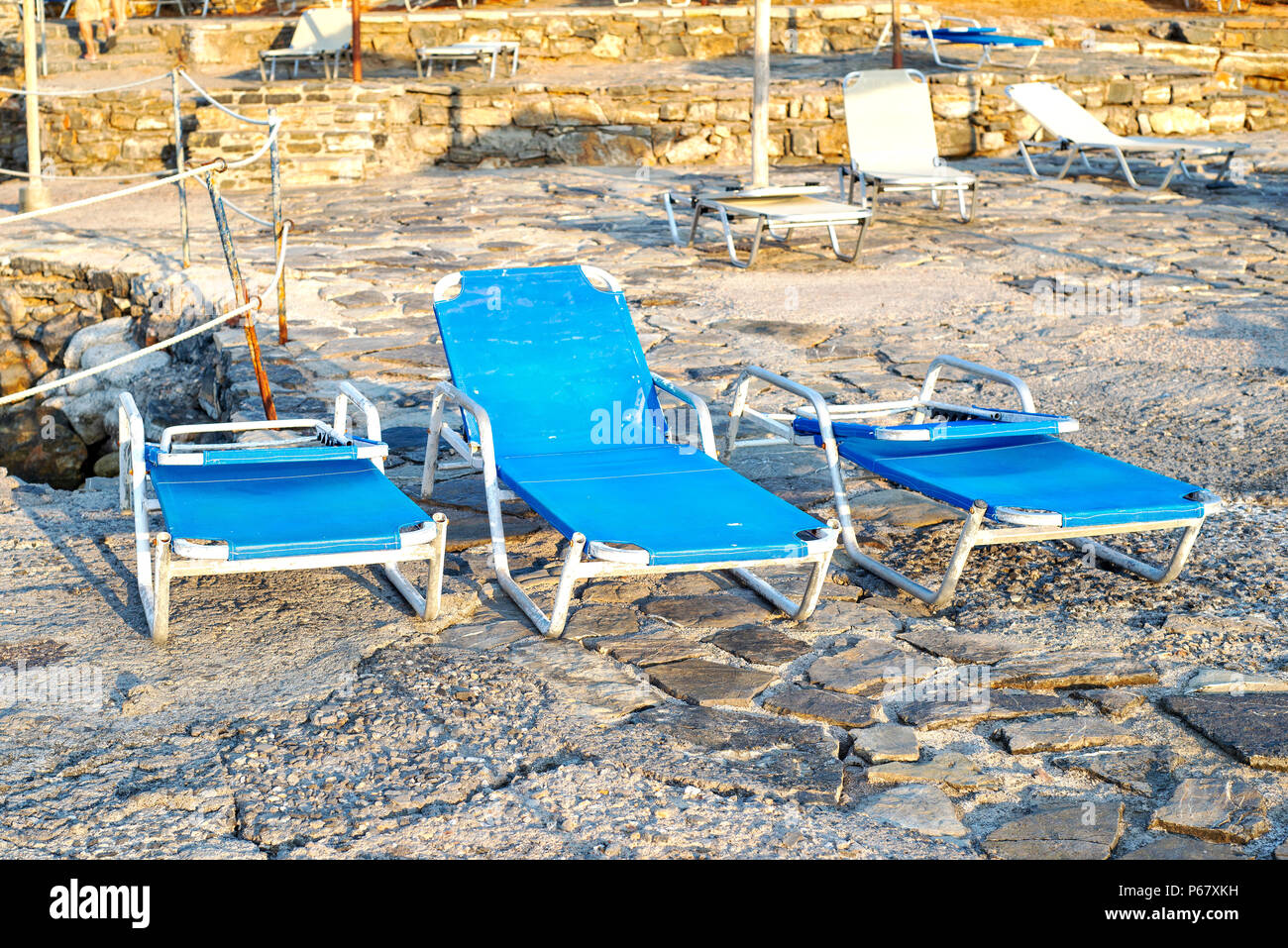 Deck chairs background hi-res stock photography and images - Alamy