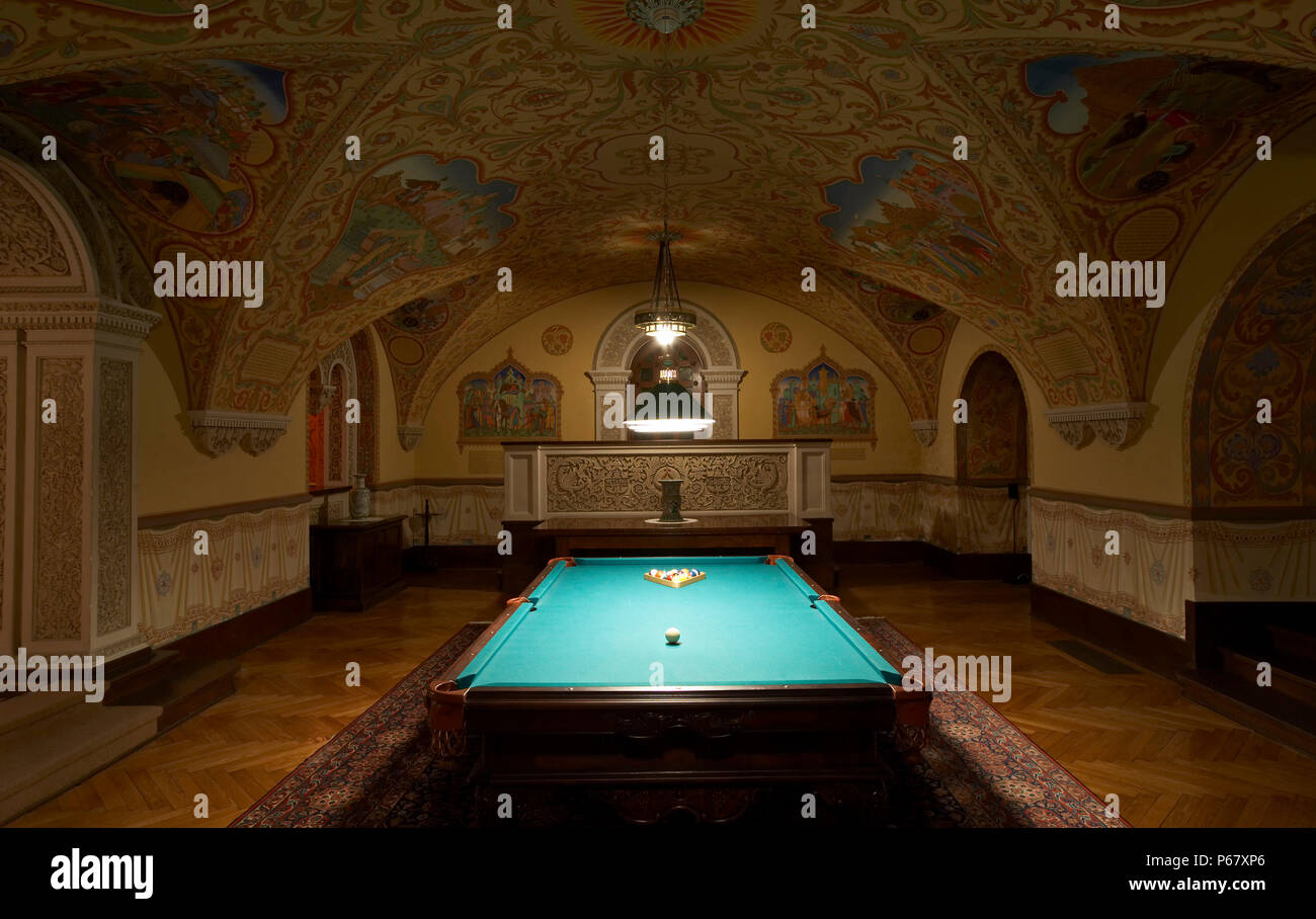 Billiard room, Kings Palace, Belgrade, Serbia Stock Photo Alamy