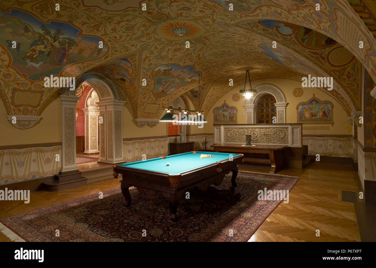 Billiard room, Kings Palace, Belgrade, Serbia Stock Photo Alamy