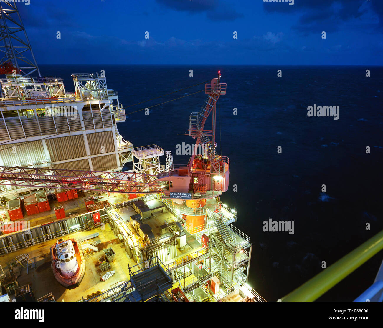 Troll A platform built by Norwegian Contractors for Norske Shell, Norway, North Sea. The Troll A