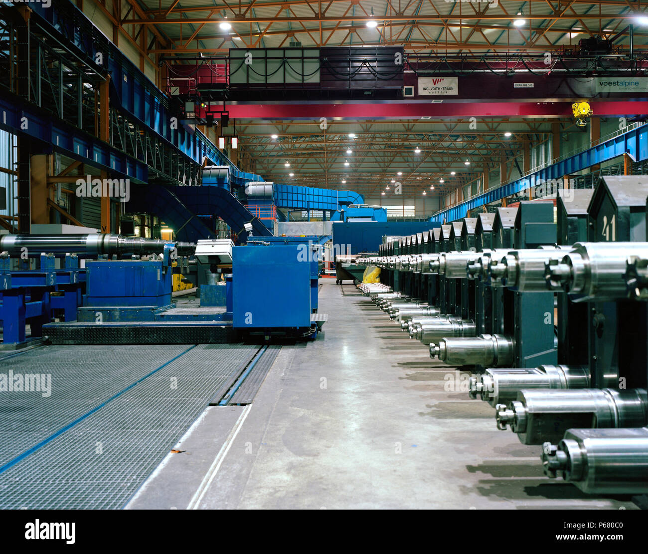 Voest Alpine Steel Factory. Voestalpine AG is an international steel company based in Linz, Austria. The company is active in steel, automotive, railw Stock Photo