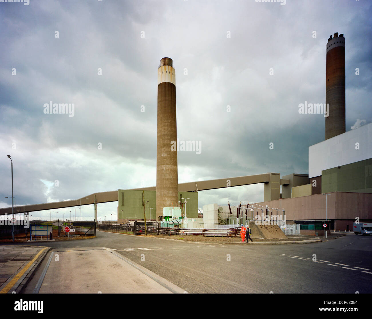 Kilroot power station near Carrickfergus in Northern Ireland.The station generates 520MW of electricity from a dual coal/oil fired plant. The plant is Stock Photo