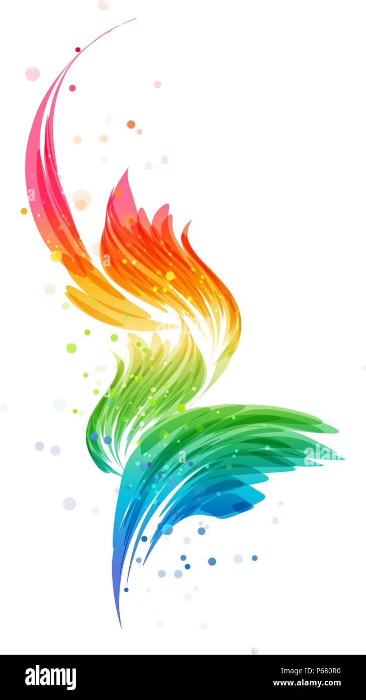 Abstract multicolored element, stylized design object on a white background Stock Vector