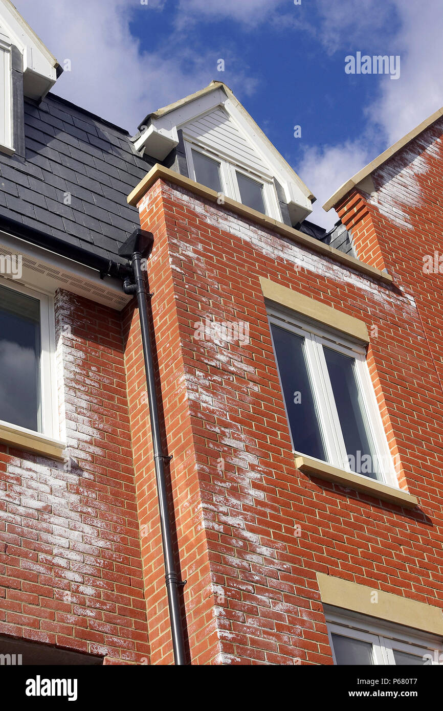 Efflorescence is a powdery deposit of salts hires stock photography