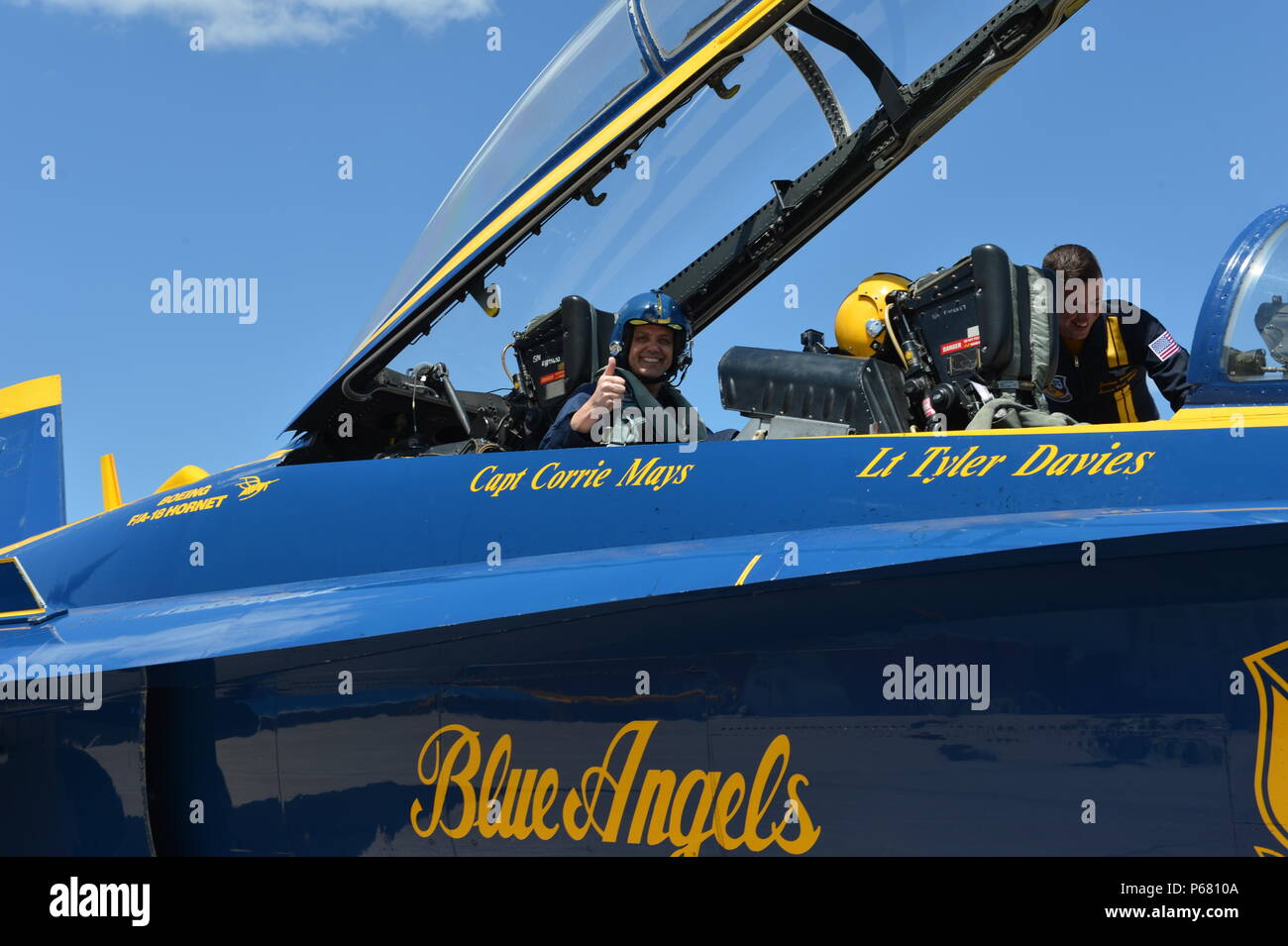 The Nebraska Air National Guard the U.S. Navy Blue Angels jet