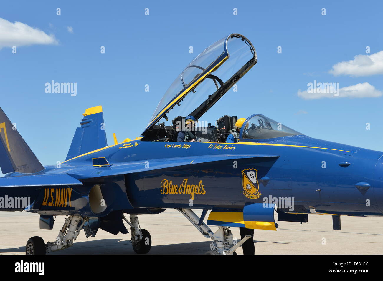 The Nebraska Air National Guard the U.S. Navy Blue Angels jet