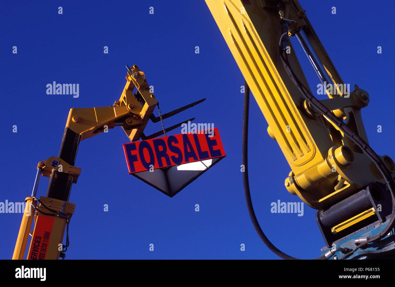 Detail of telescopic forklift and hydraulic arms Stock Photo Alamy