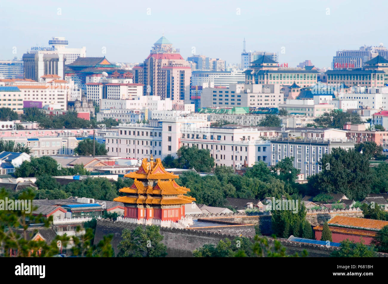Overview of the old and new Beijing, China Stock Photo