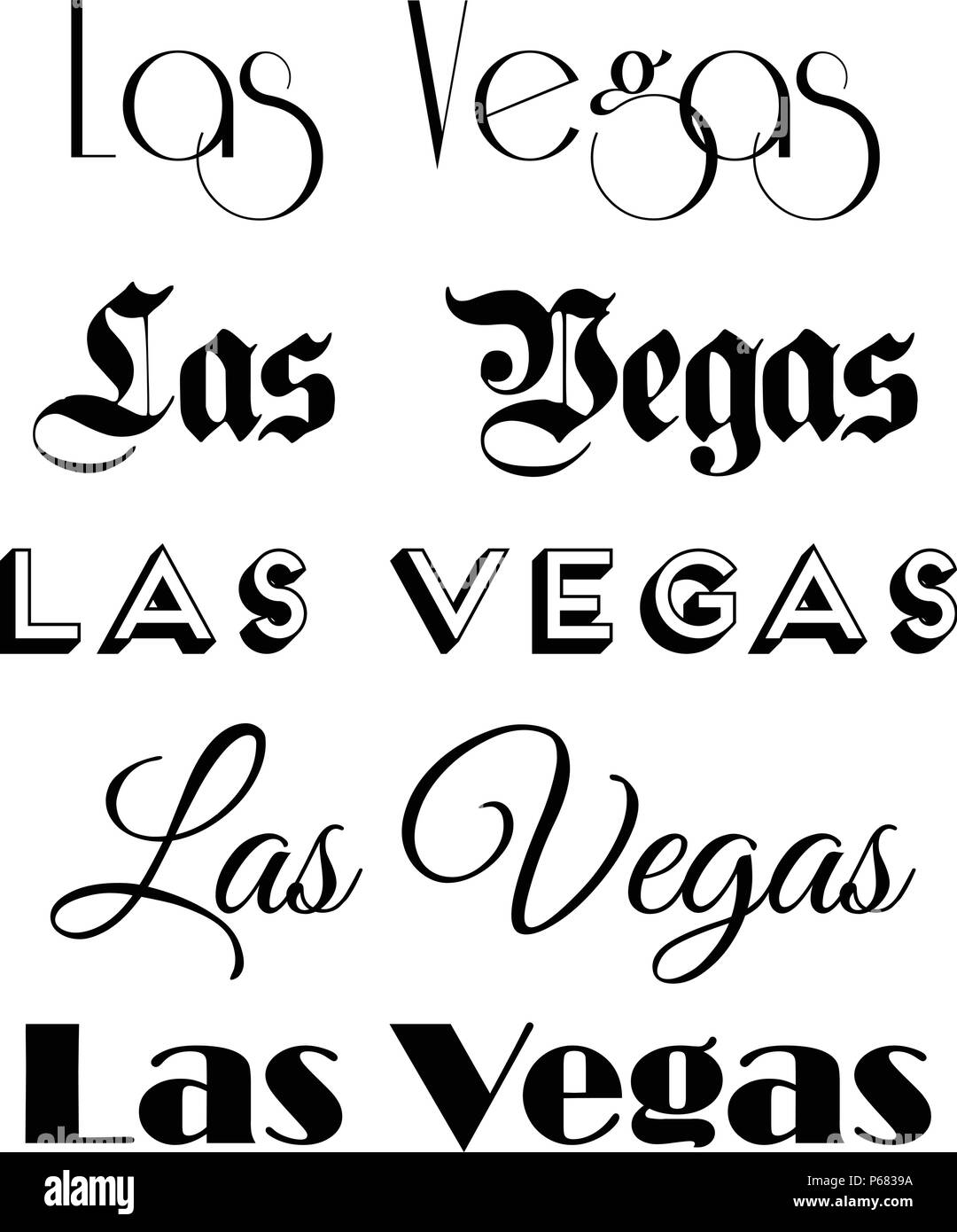 Las Vegas. Sticker. Modern Calligraphy Hand Lettering for Serigraphy Print  Stock Vector Image & Art - Alamy