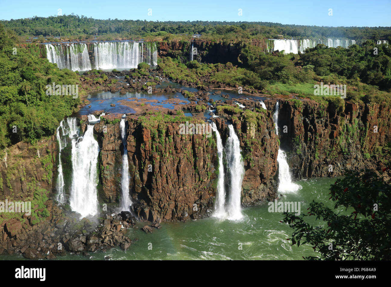 Iguazu falls from the Brazilian side, Foz do Iguacu, Brazil Stock Photo