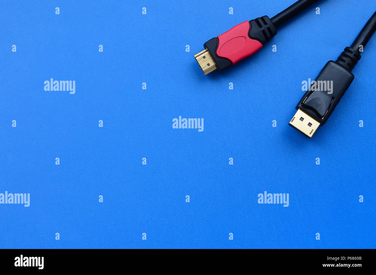 Audio video HDMI computer cable plug and 20pin male DisplayPort gold