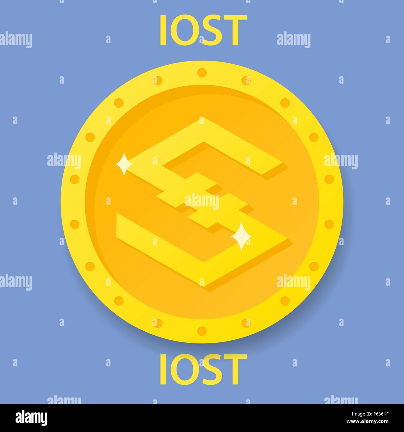 IOST Coin cryptocurrency blockchain icon. Virtual electronic, internet  money or cryptocoin symbol, logo Stock Vector Image & Art - Alamy