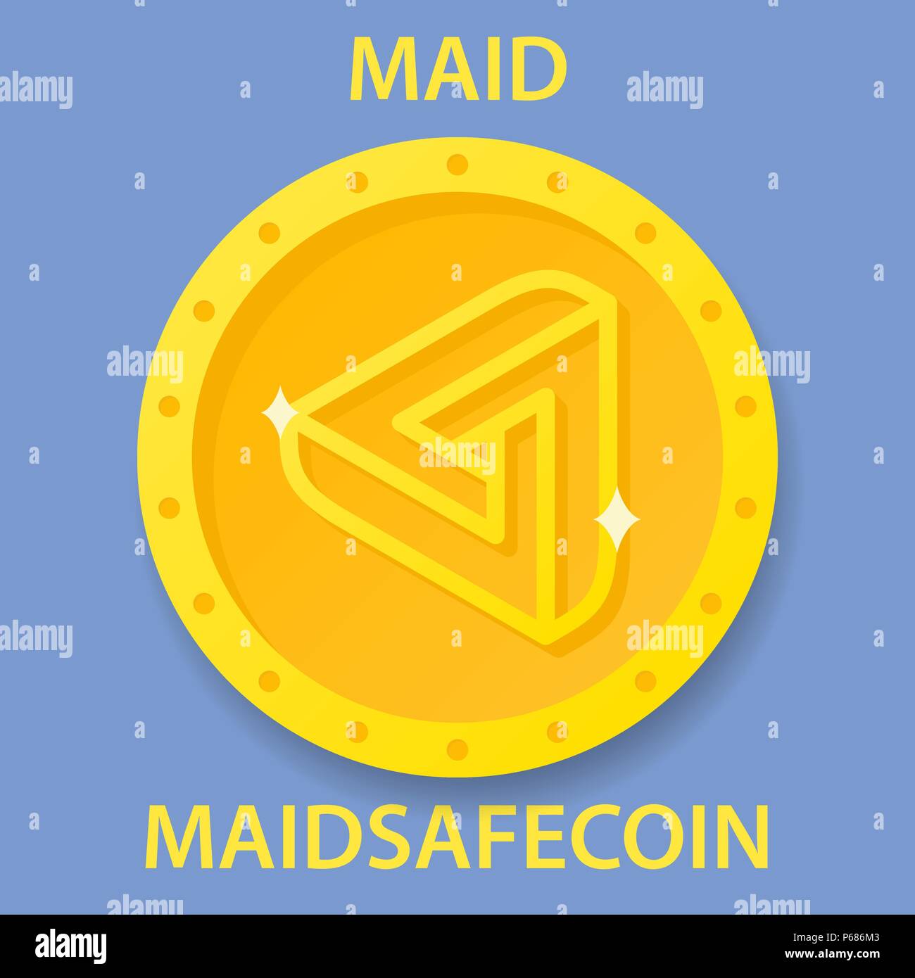 Maid Safe Coin cryptocurrency blockchain icon. Virtual electronic, internet  money or cryptocoin symbol, logo Stock Vector Image & Art - Alamy