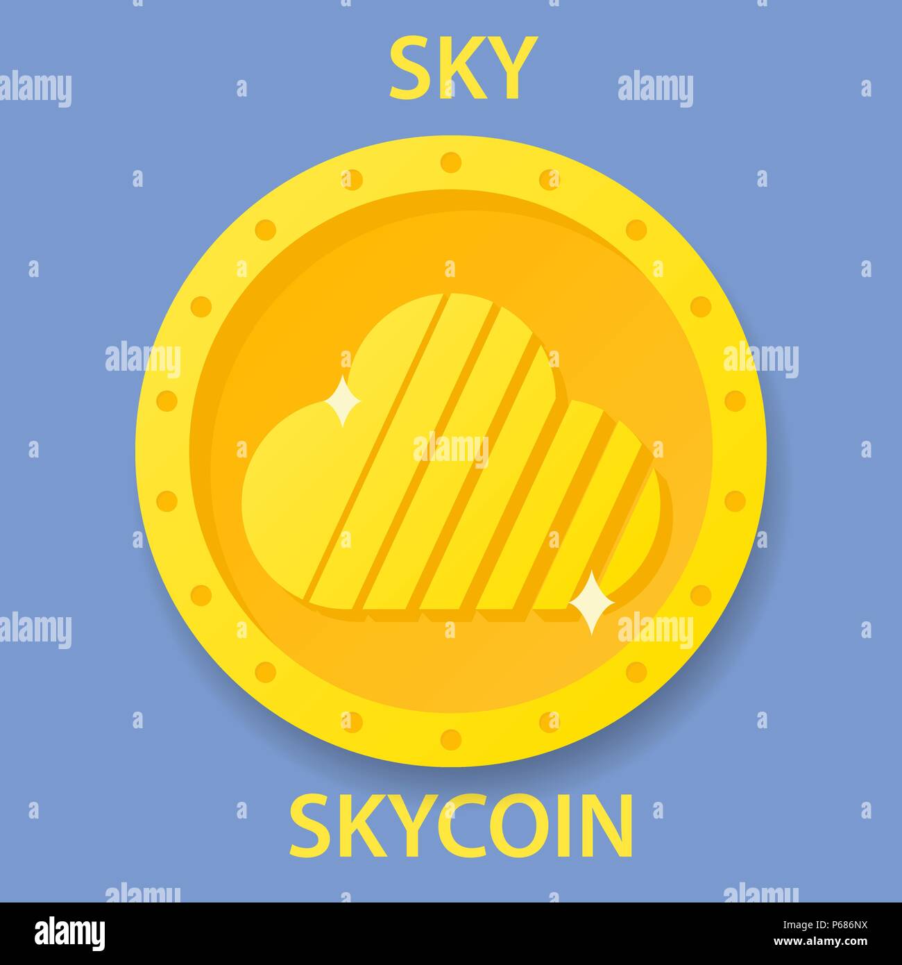 SKY Coin cryptocurrency blockchain icon. Virtual electronic, internet money  or cryptocoin symbol, logo Stock Vector Image & Art - Alamy