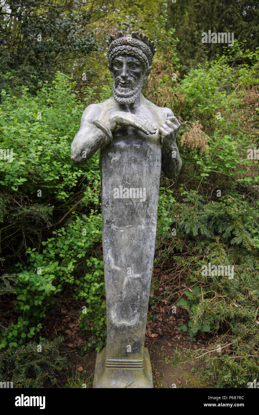 Statues in country house gardens Stock Photo Alamy
