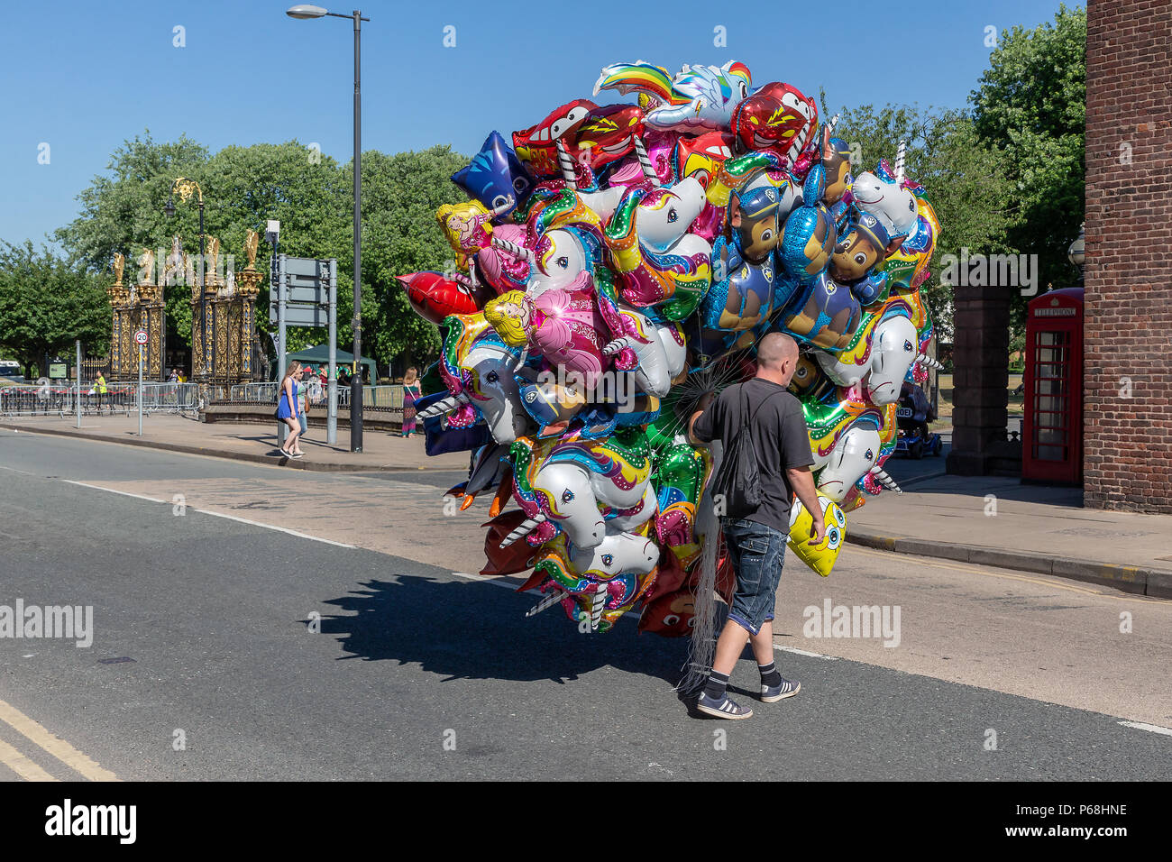 Warrington, UK. 29th June, 2018. The weather was hot and sunny for