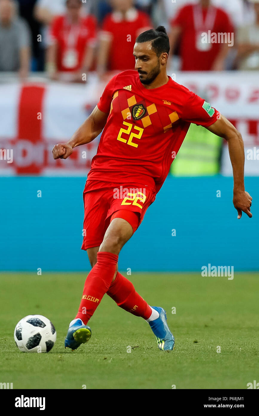 Kaliningrad, Russia. 28th June, 2018. Nacer Chadli of Belgium during the 2018 FIFA World Cup Group G match between England and Belgium at Kaliningrad Stadium on June 28th 2018 in Kaliningrad, Russia. (Photo by Daniel Chesterton/) Credit: PHC Images/Alamy Live News Stock Photo