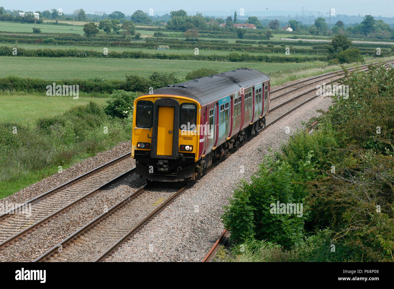 The local train services around the Bristol area are operated by Wessex Trains using a mixed fleet of Sprinter and Pacer units identified by dedicated Stock Photo