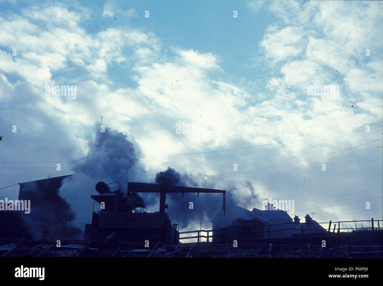 This historic picture was made at Doxfords Shipyard on the river Wear in Sunderland in December 1970 during the final weeks of their working life. It  Stock Photo
