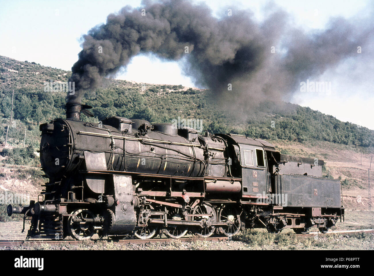 Turkish State Railway's 2-6-2T 3559 built by Maffei in 1912. Picture dated August 1976. Stock Photo