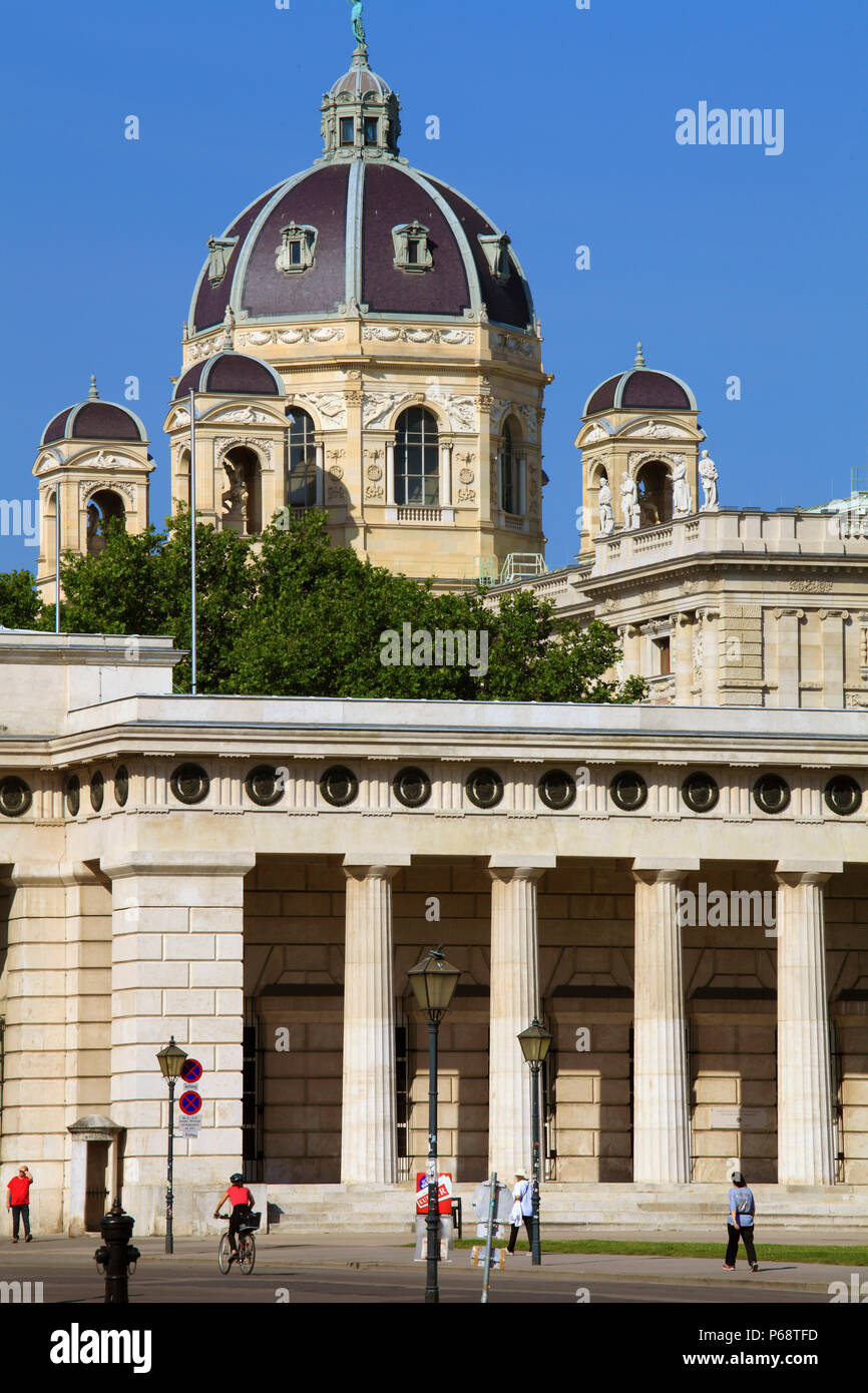 Austria, Vienna, Hofburg, Ausseres Burgtor, gate, Museum of Natural History, Stock Photo