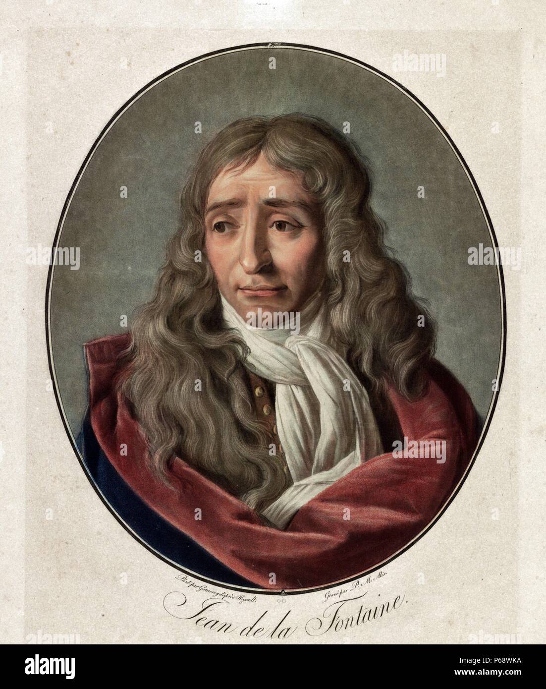 Jean de la Fontaine 1621-1695 French author. painted by Garneray 1762-1817 Stock Photo