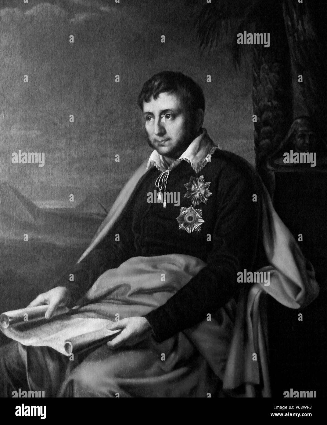 Count Jan Nepomucen Potocki 1761 – December 1815. Polish nobleman, Army Captain, ethnologist, Egyptologist, linguist, traveller, adventurer and popular author of the Enlightenment period, Stock Photo