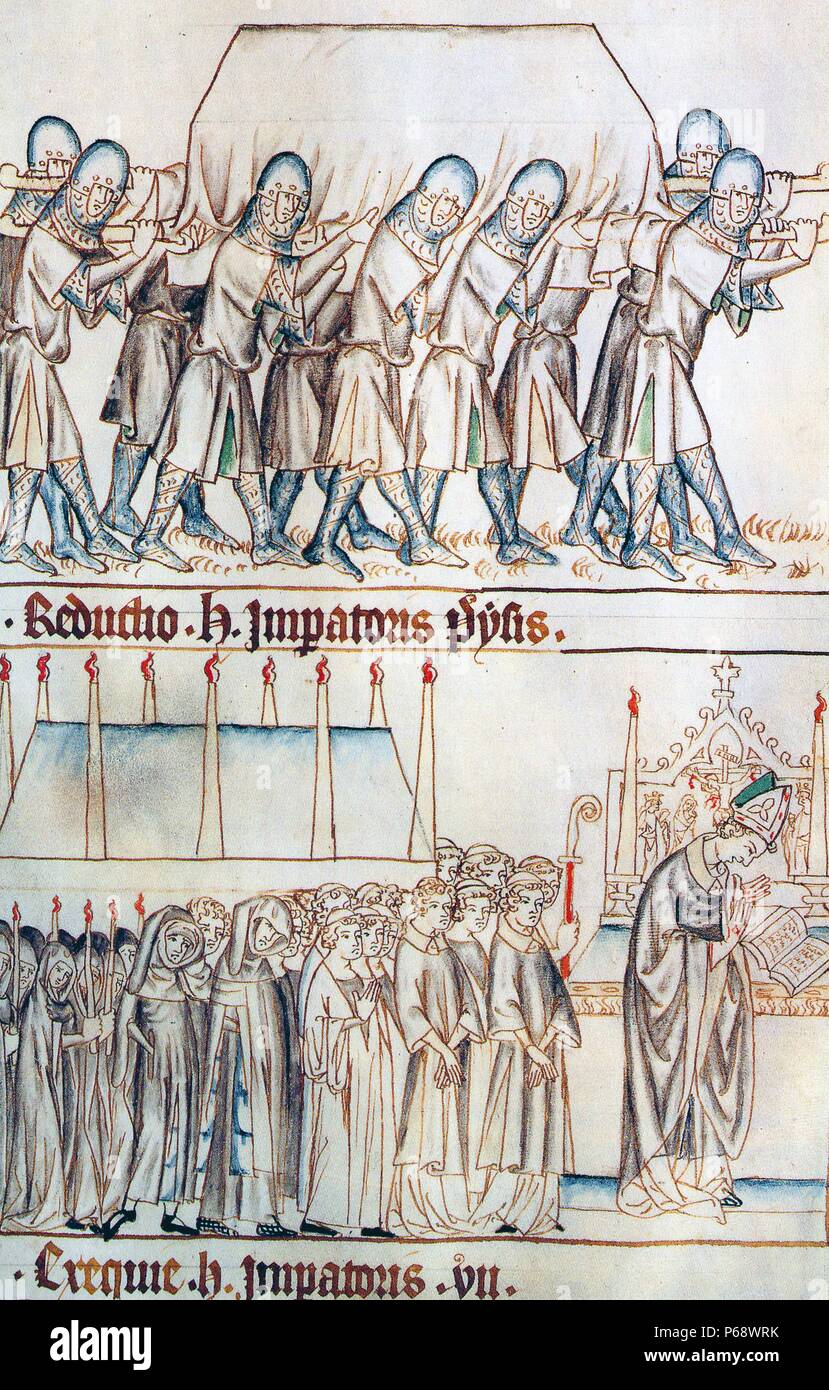 Funeral of Henry VII (1457 – 1509) King of England and Lord of Ireland from 1485 -1509 Stock Photo