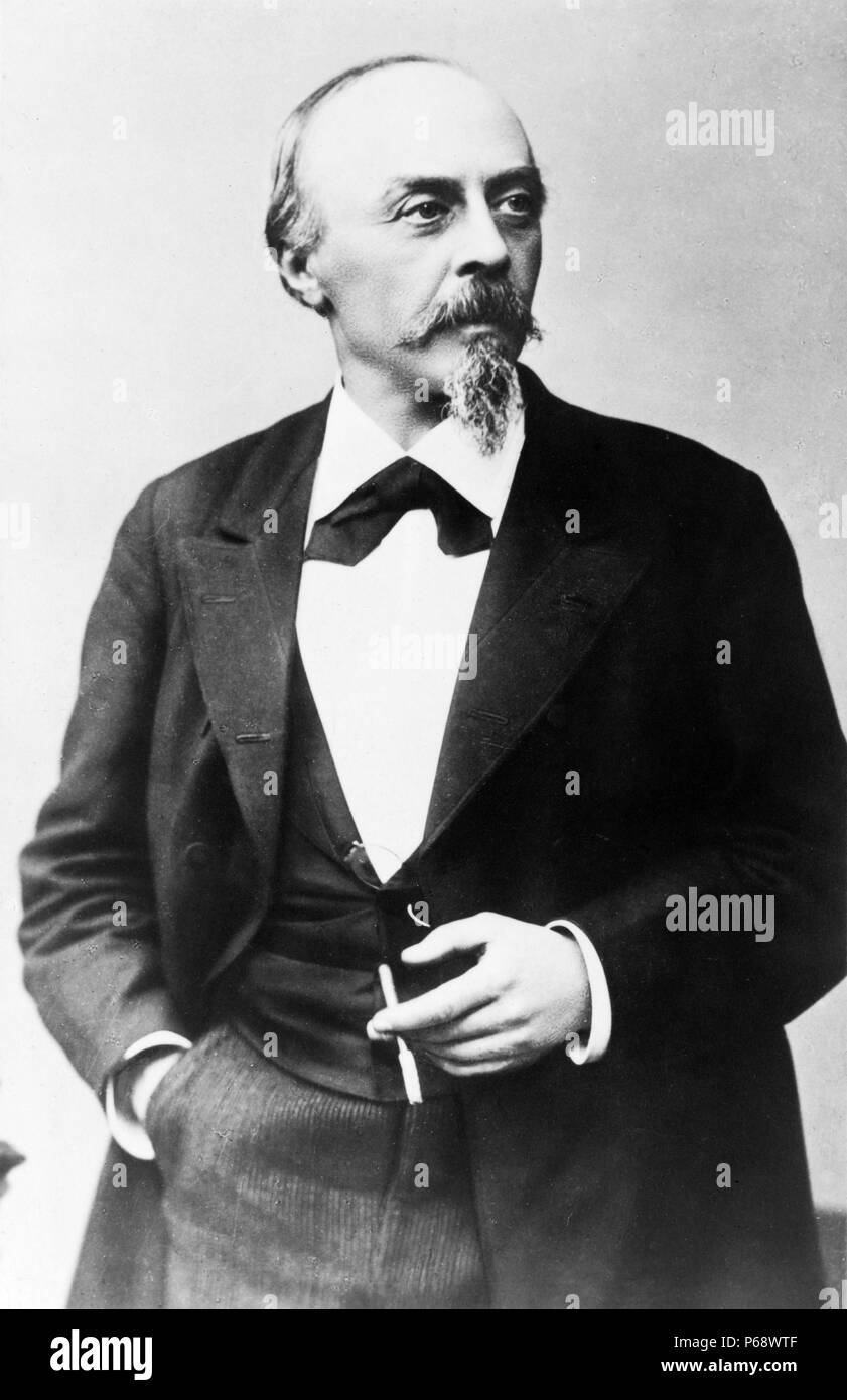 Baron Hans Guido von Bulow (1830 – 1894) German conductor, virtuoso pianist, and composer of the Romantic era. Stock Photo