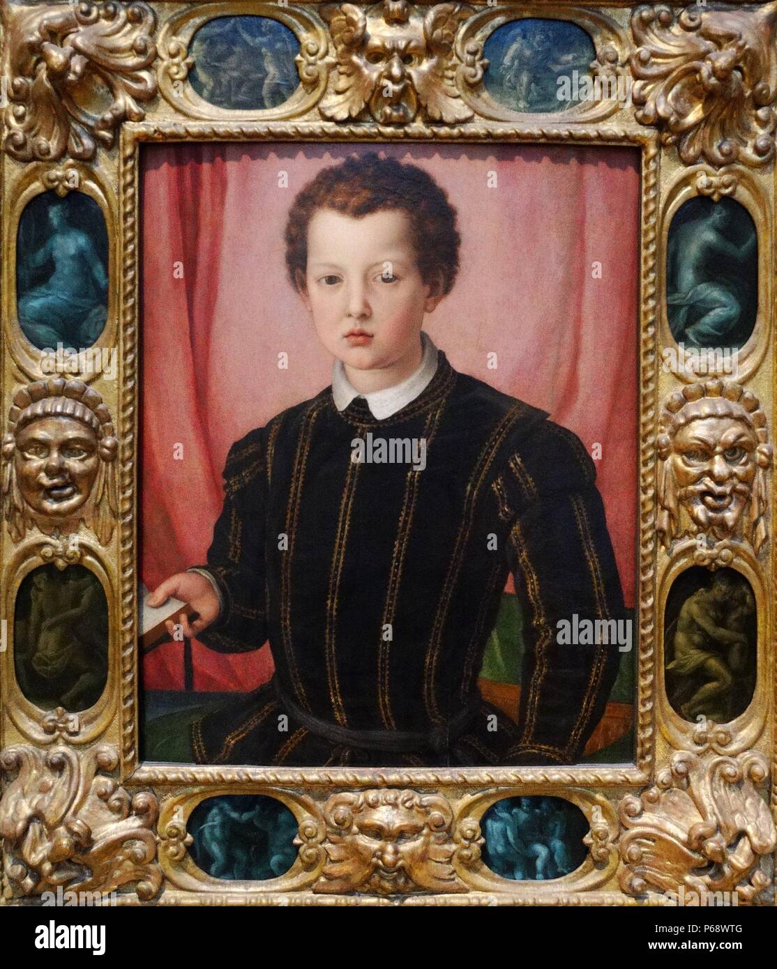 Giovanni di Medici (29 September 1544 – 20 November 1562), an Italian cardinal. Painted 1551 as a boy by Agnolo Bronzino 1503-1572 Stock Photo
