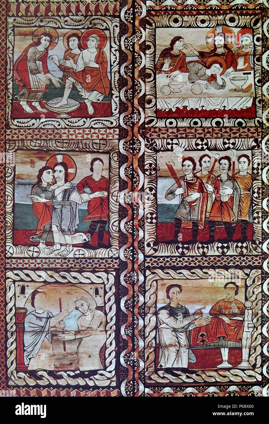 Six Panels From The Ceiling Of The Church Of Zillis Left To