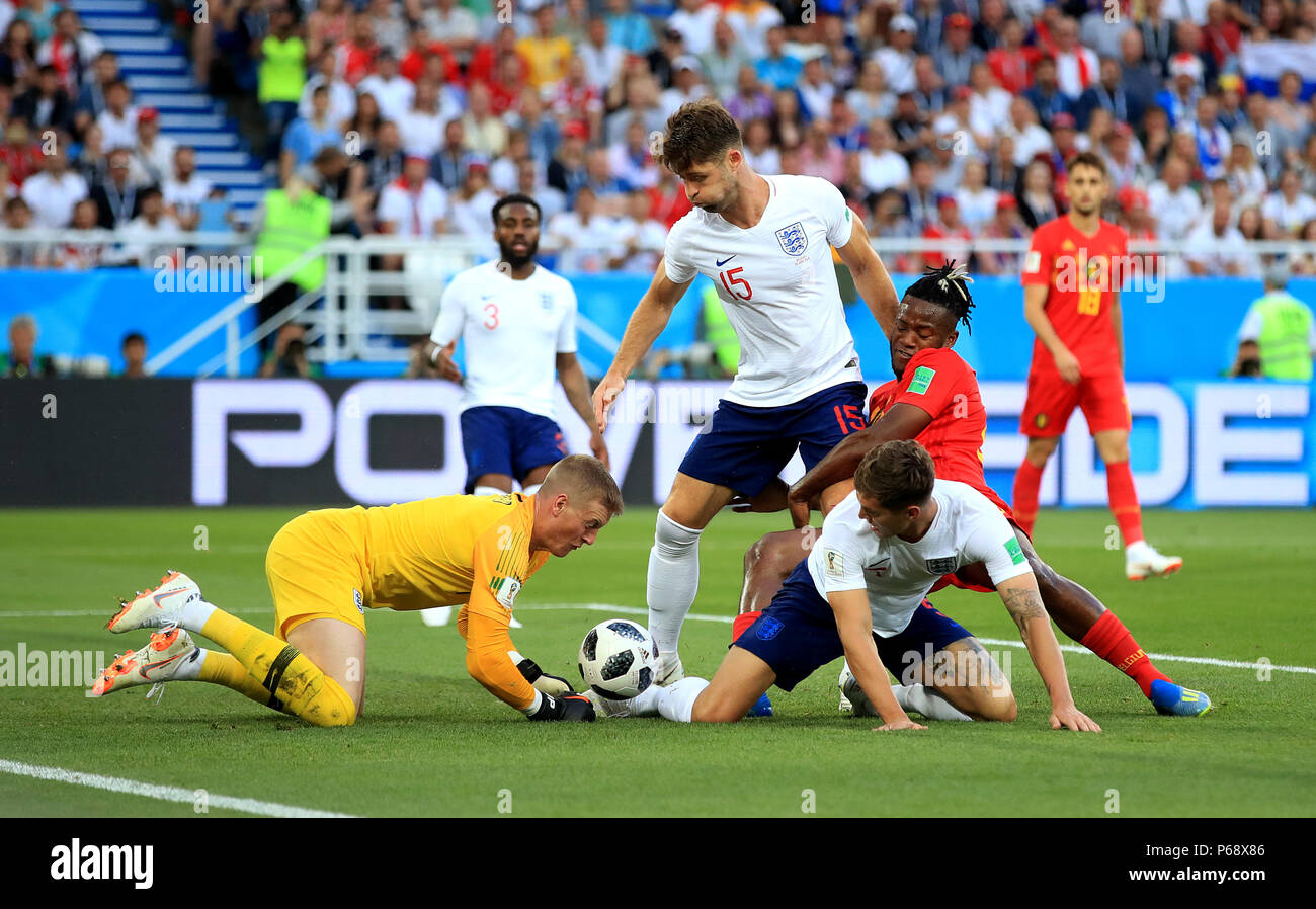 England Goalkeeper Jordan Pickford Dives For The Ball During The FIFA england-goalkeeper-jordan-pickford-dives-for-the-ball-during-the-fifa
