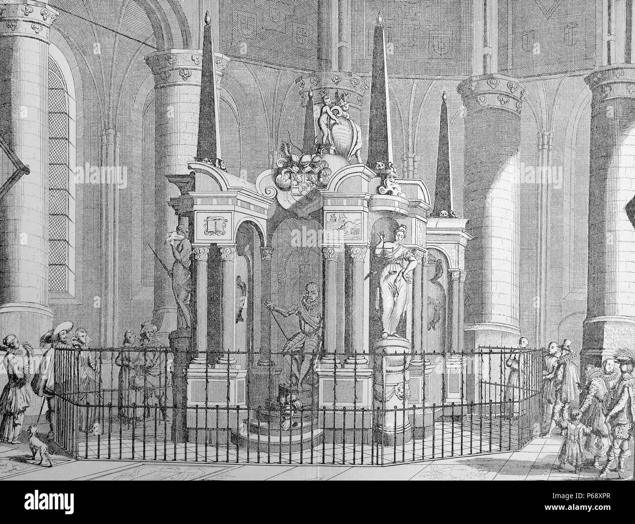 Tomb in Delft upright in honour of William of Nassau; Prince of Orange Stock Photo