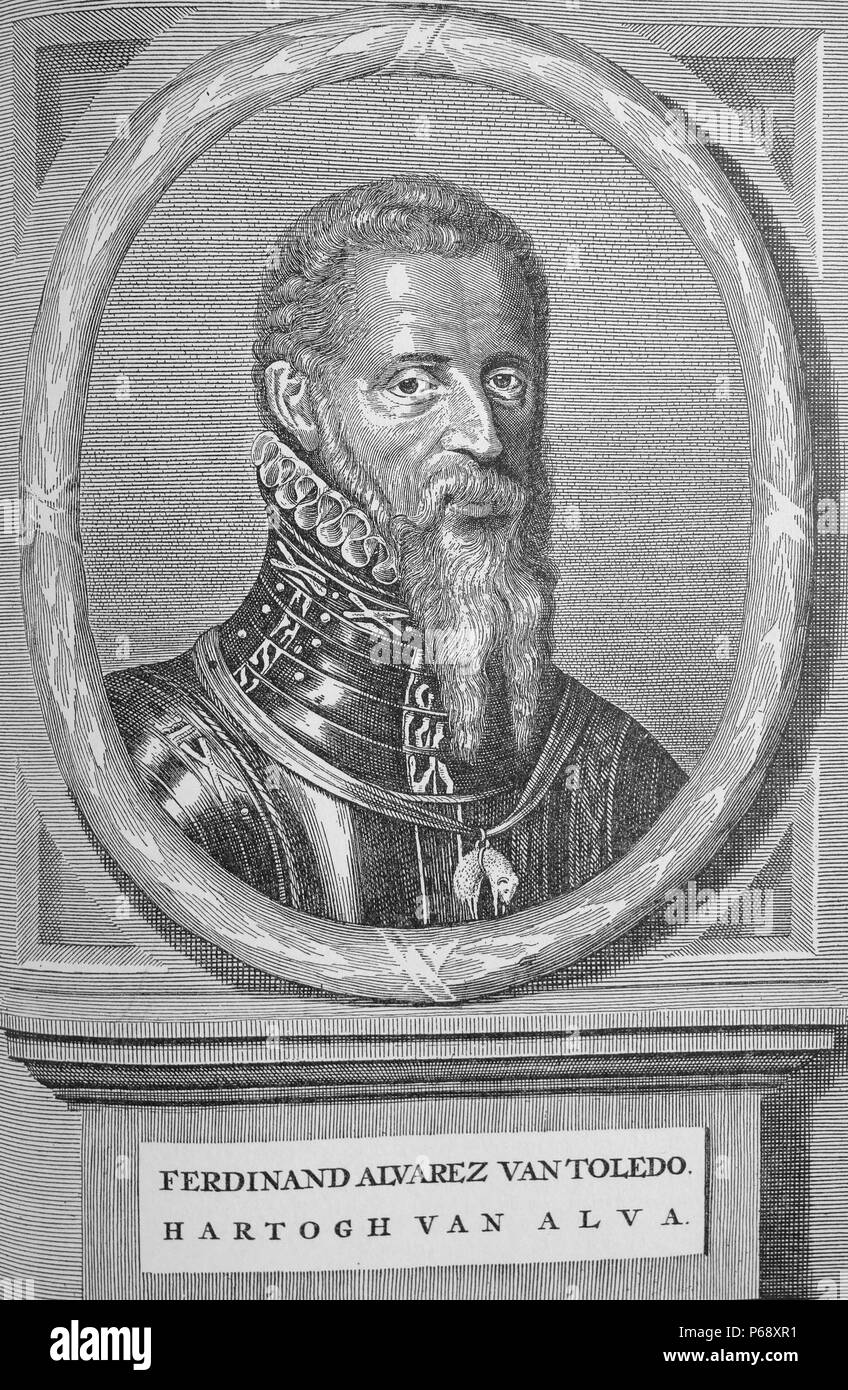 Fernando Álvarez (1507 – 1582); known as the Grand Duke of Alba in Spain and the Iron Duke in the Netherlands. Governor of the Spanish Netherlands 1567-1573 Stock Photo