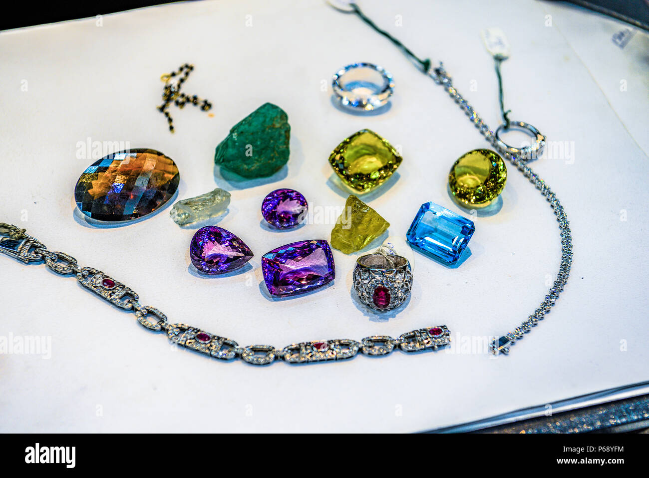 INDIA RAJASTHAN Jaipur. The city is famous for its gem stones Stock 