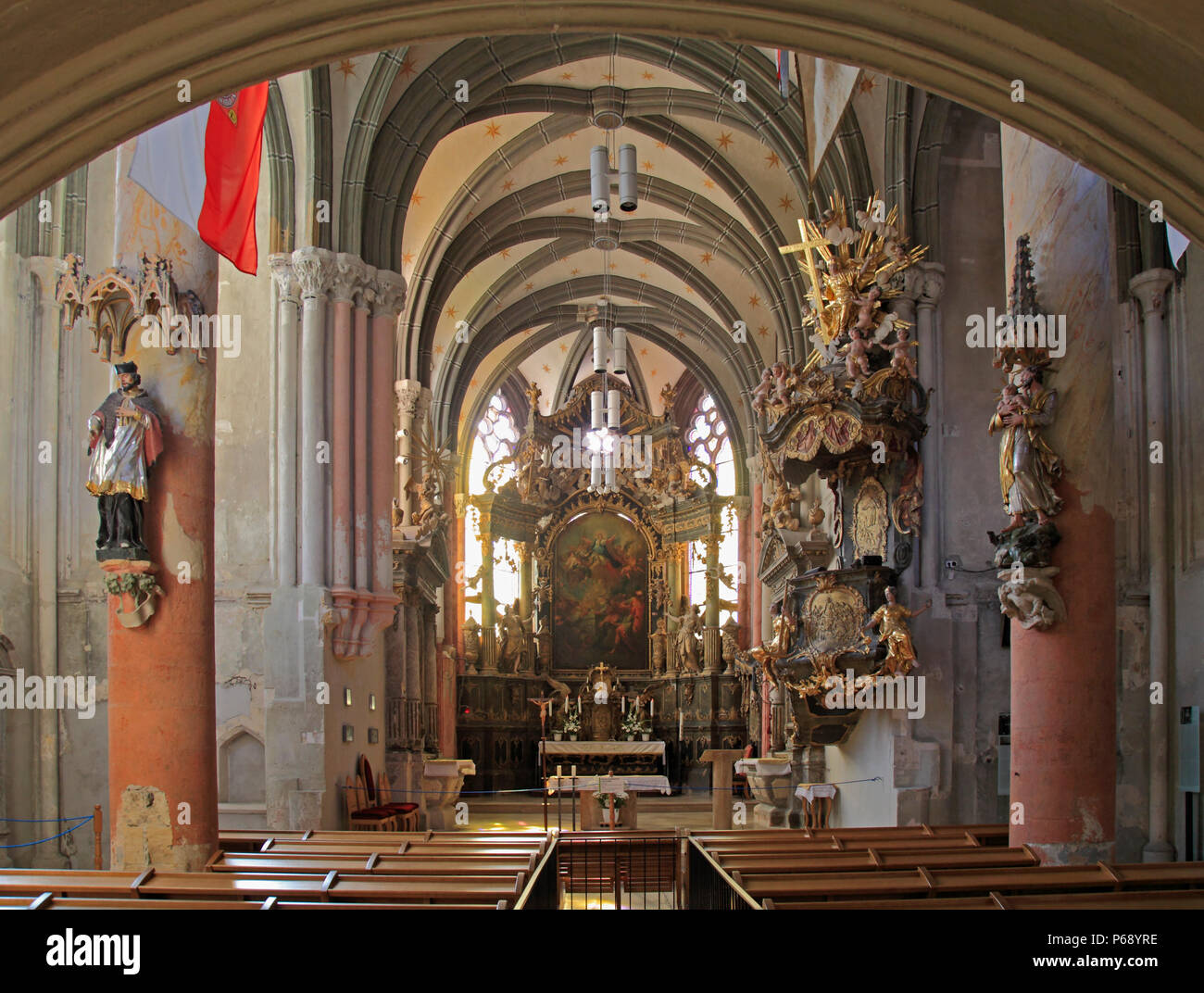 Hungary, Sopron, Benedictine Church, interior Stock Photo - Alamy