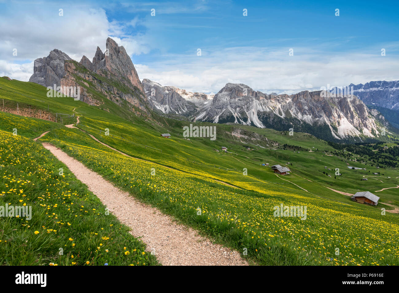 Seceda, Ortisei, South Tyrol, Dolomites, Italy, Europe Stock Photo