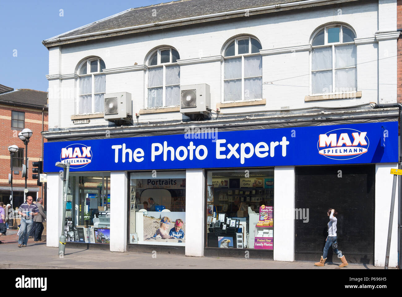 THE PHOTO EXPERT a specialist retail shop offering photographic processing services to the public. Located in Ryton street in Worksop Nottinghamshire  Stock Photo