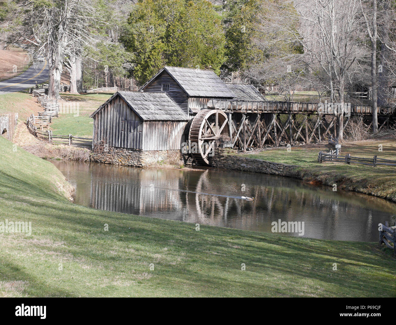 Mabry Mll, blue ridge parkway Virginia USA, Mabry Mill was built by Edwin Boston Mabry c1903. Stock Photo