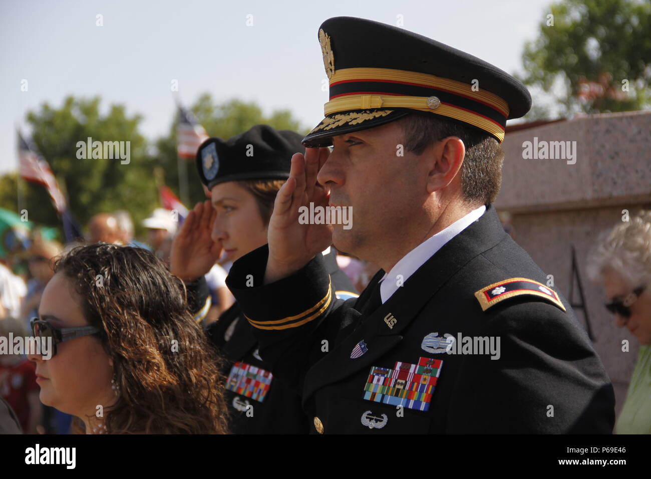 During the Memorial Day ceremony at Fort Bliss National Cemetery, Texas ...