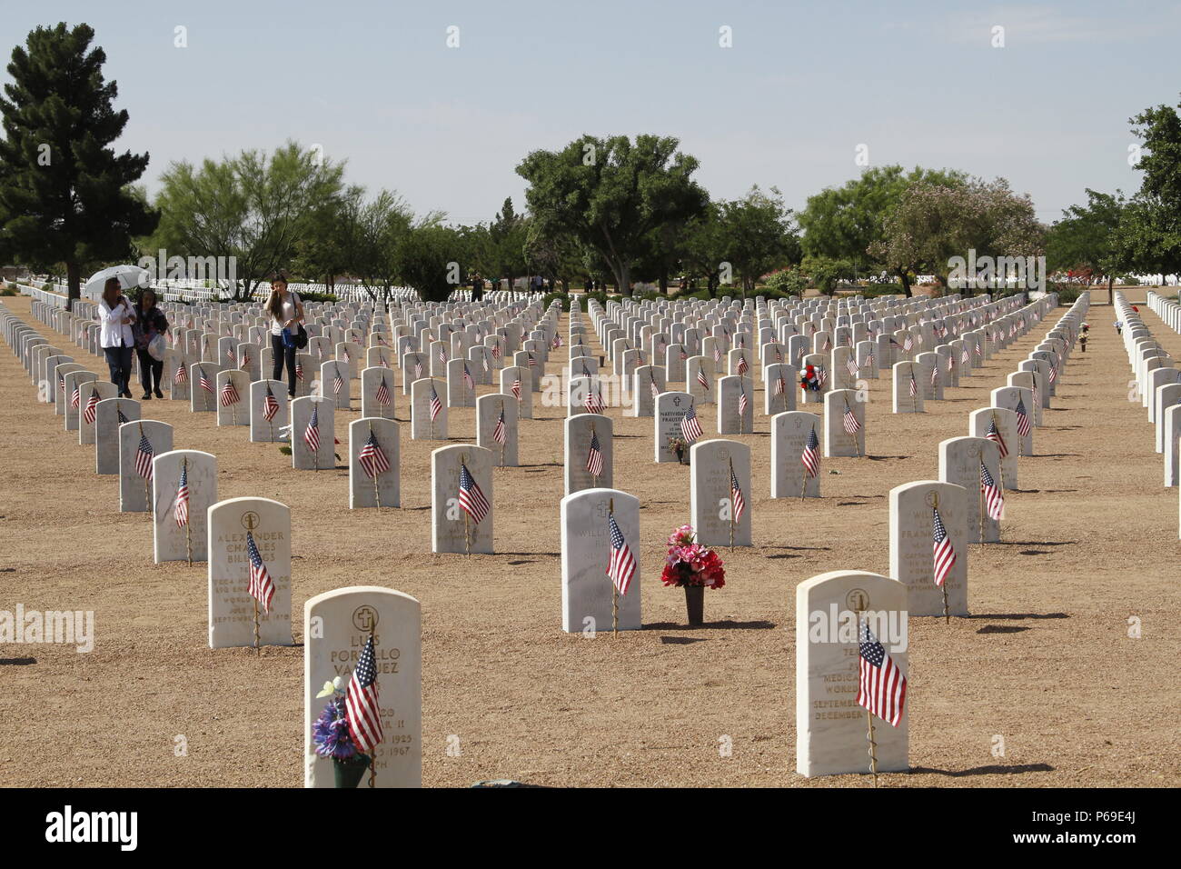 Many family, friends and loved ones visited graves at the Fort Bliss ...